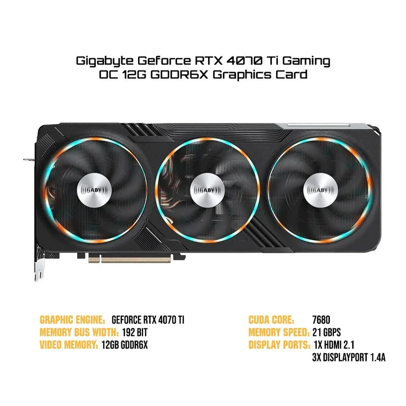 Gigabyte Geforce RTX 4070 Ti Gaming OC 12G GDDR6X Graphics Card