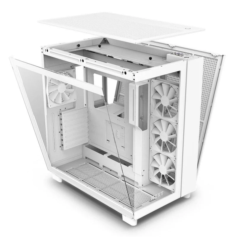 NZXT H9 Flow Dual-Chamber Mid-Tower Airflow Case (Matte White) (CM-H91FW-01)
