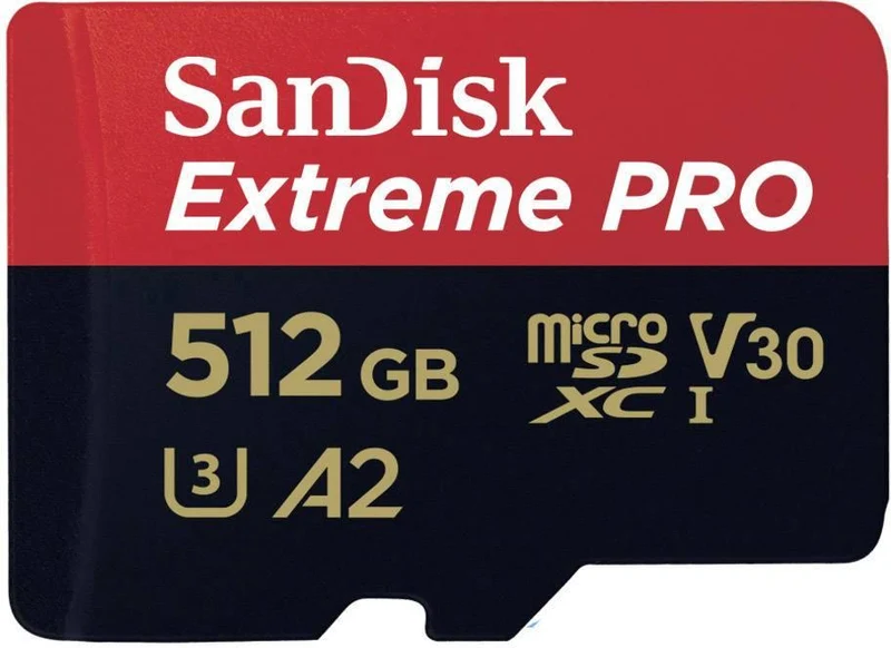 Sandisk Extreme Pro 512GB 170MB/S MICROSDXC UHS-1 Card With Adapter (SDSQXCZ-512G-GN6MA)