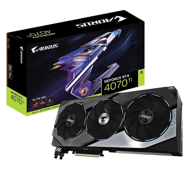 Gigabyte Aorus GeForce RTX 4070 Ti Elite 12G GDDR6X Graphics Card