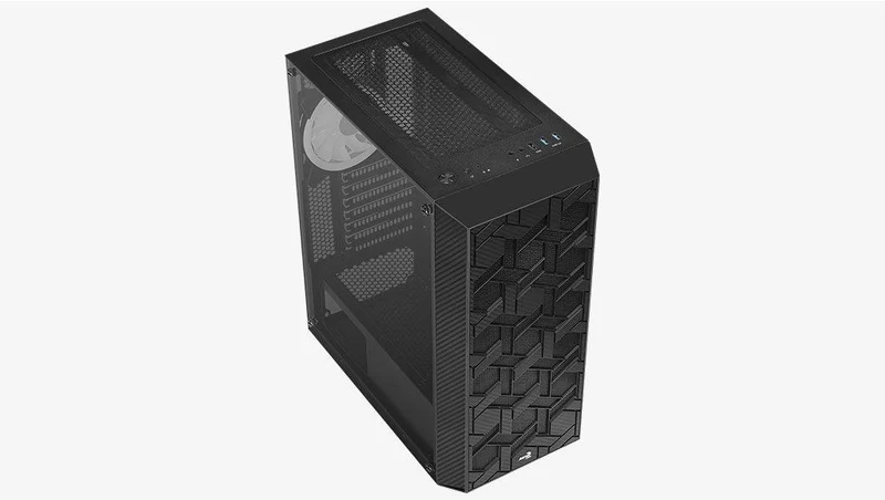 Aerocool Hive-G-BK-V1 ARGB Mid-Tower Case (Black)