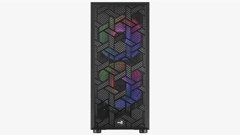 Aerocool Hive-G-BK-V1 ARGB Mid-Tower Case (Black)