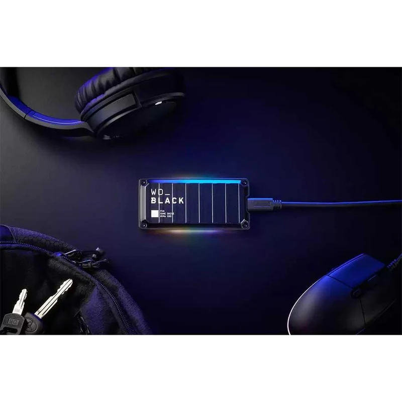 WD Black P40 1TB Portable Gaming External SSD Compatible With PS5/PS4/XBOX/PC (WDBAWY0010BBK-WESN)