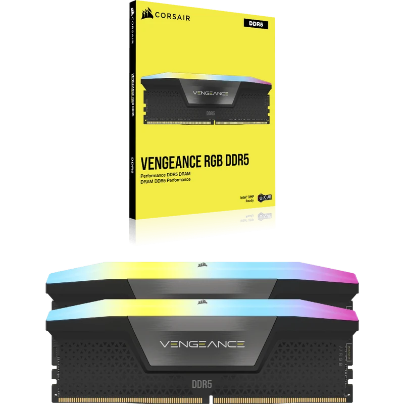 Corsair Vengeance RGB 64GB (2X32GB) 6000MHZ DDR5 DRAM Memory Kit (CMH64GX5M2B6000C40)