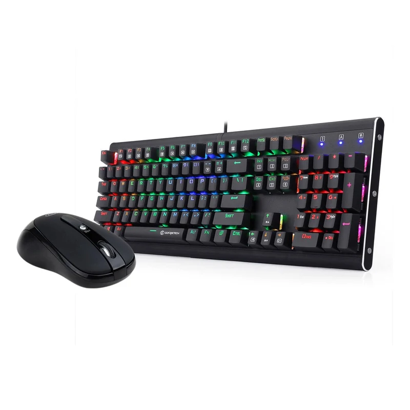 Gofreetech MK700 104-KEYS RGB Mechanical Gaming Keyboard (Brown Switch) + GFT M006 Wireless Optical Mouse Bundle