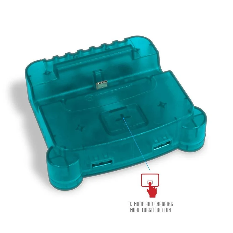 NSW Hyperkin Retron S64 Console Dock For Switch Translucent Blue (M07390-TQ)