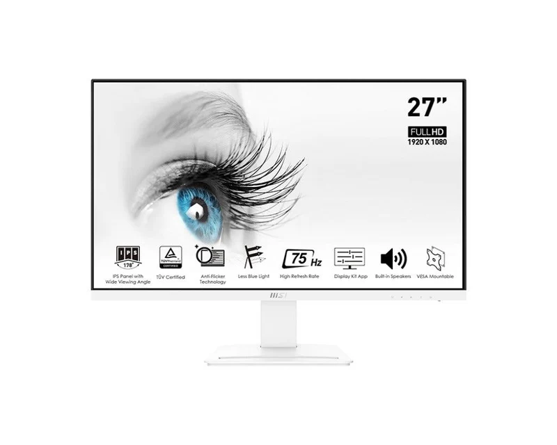 MSI PRO MP273W 27-inch FHD Business & Productivity Monitor (White)