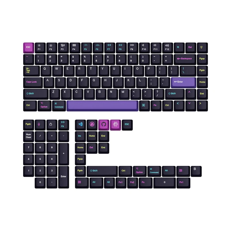 Keychron OEM Dye-Sub PBT Full Set Keycap Set - Developer (T8)