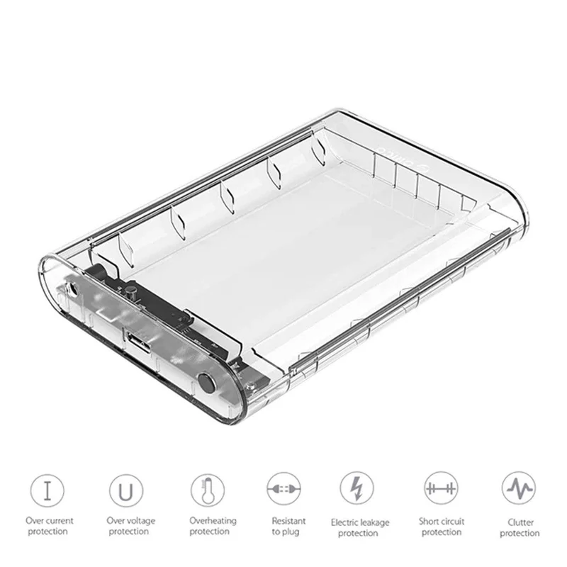 Orico 3.5 Inch USB 3.0 External Hard Drive Enclosure (Transparent) (3139U3/C3)