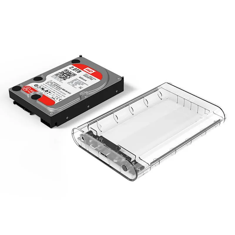 Orico 3.5 Inch USB 3.0 External Hard Drive Enclosure (Transparent) (3139U3/C3)