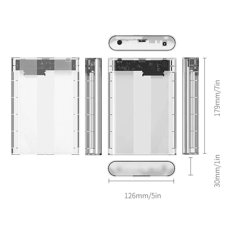 Orico 3.5 Inch USB 3.0 External Hard Drive Enclosure (Transparent) (3139U3/C3)