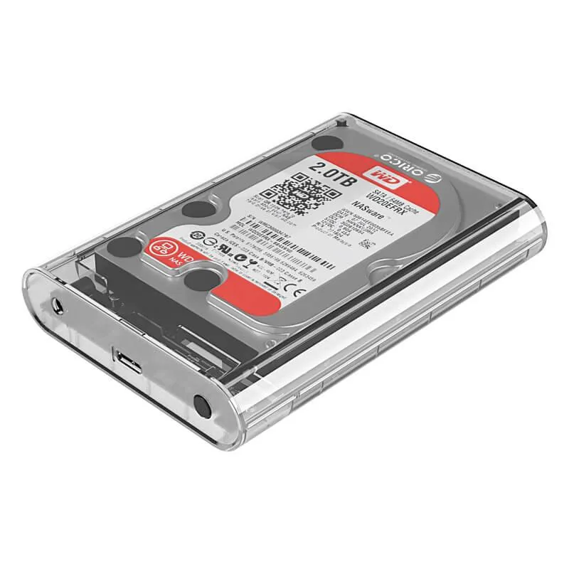 Orico 3.5 Inch USB 3.0 External Hard Drive Enclosure (Transparent) (3139U3/C3)