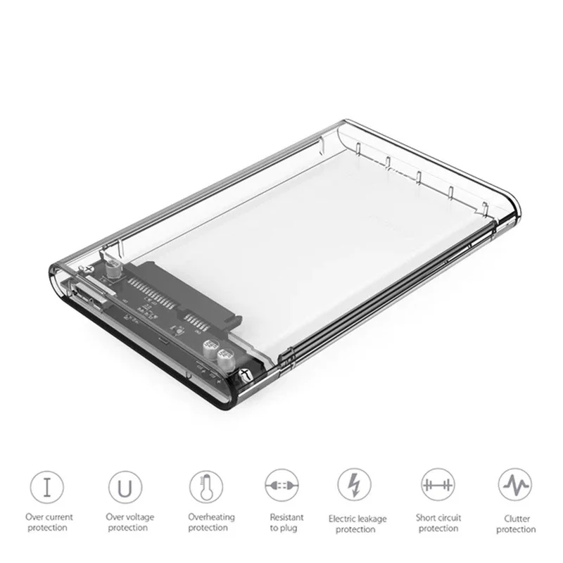 Orico 2.5 Inch USB 3.0 Hard Drive Enclosure (Transparent) (2139U3)