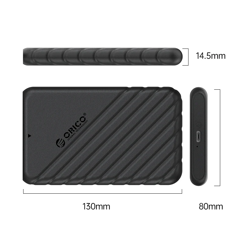 Orico 25PW1-C3 2.5 Inch USB 3.1 Gen1 Type-C Hard Drive Enclosure (Black)