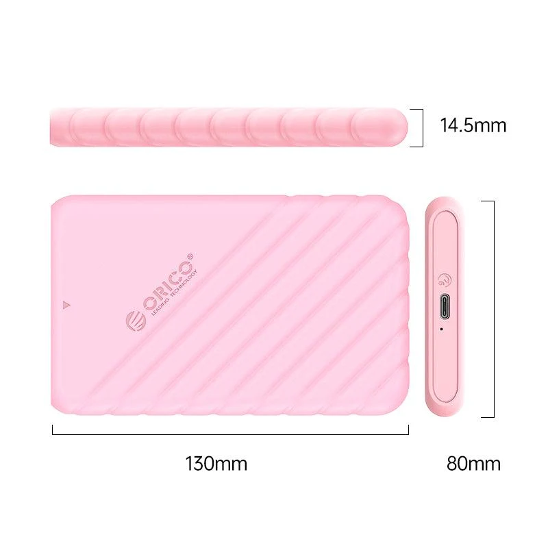 Orico 25PW1-C3 2.5 Inch USB 3.1 Gen1 Type-C Hard Drive Enclosure (Pink)