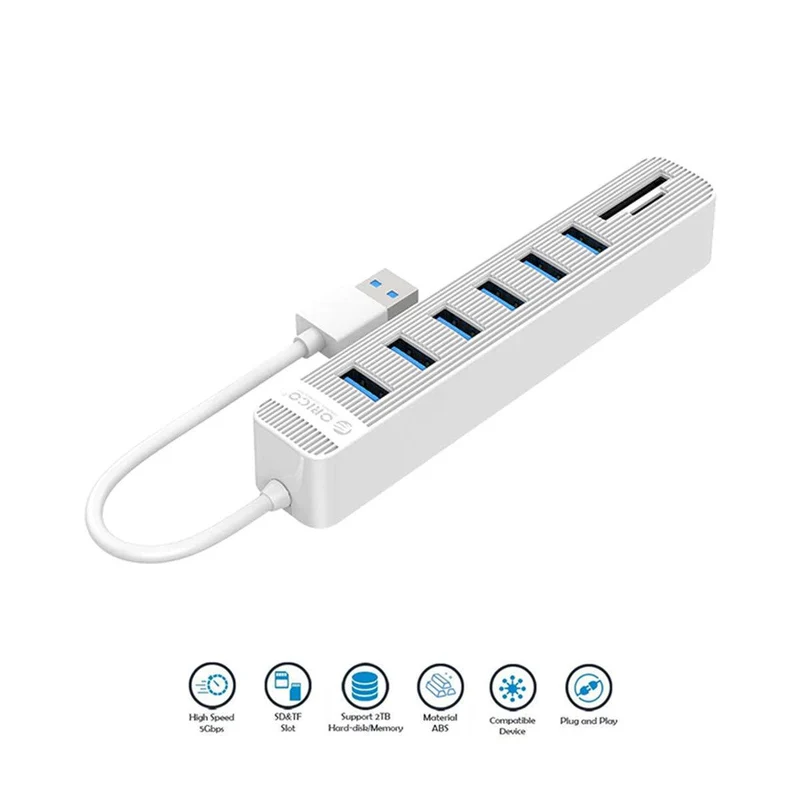 Orico 6-Port USB Hub With Card Reader (TWU32-6AST)