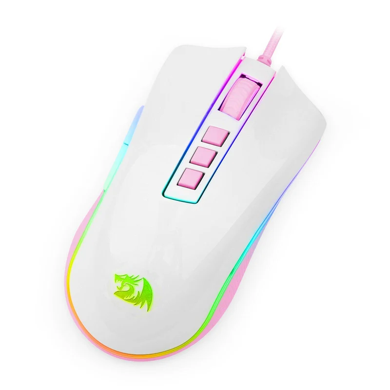 Redragon Cobra Gaming Mouse (White/Pink) (M711WP)