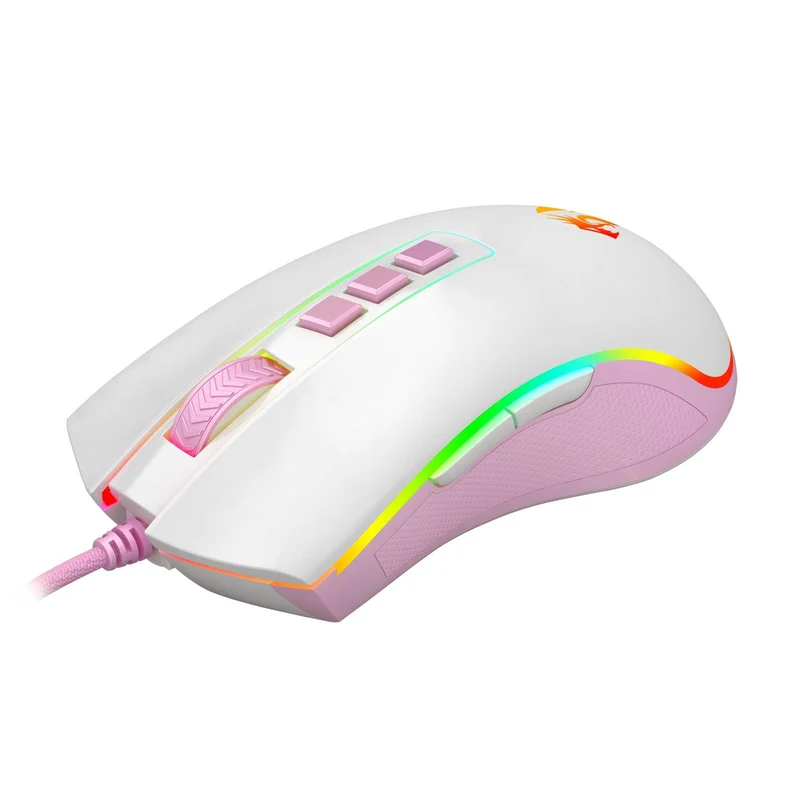 Redragon Cobra Gaming Mouse (White/Pink) (M711WP)