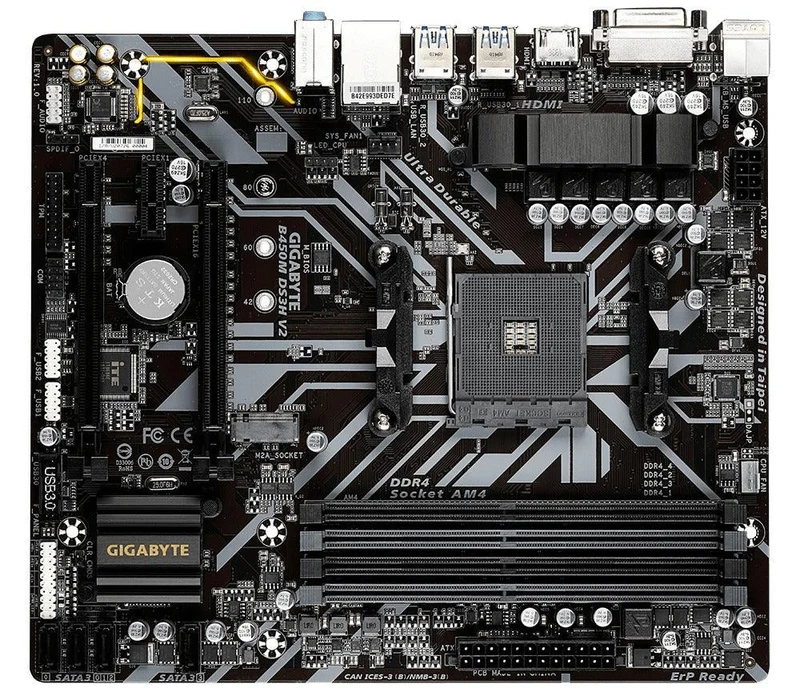Gigabyte AMD B450M DS3H V2 Ultra Durable Motherboard