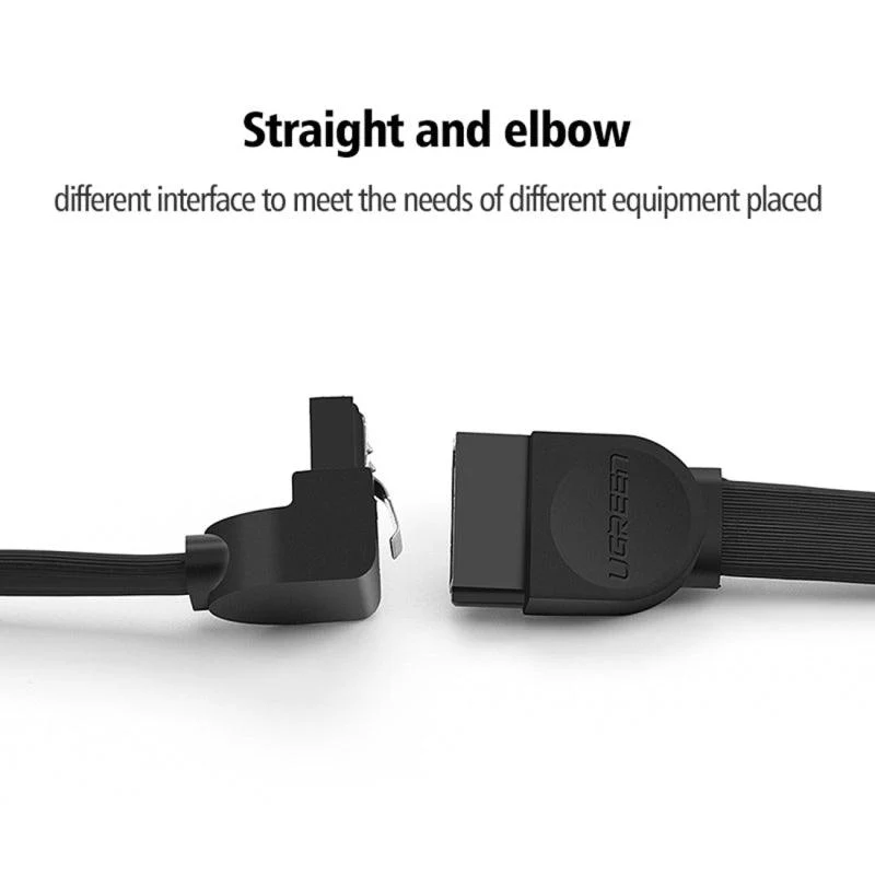 UGREEN Angled SATA 3.0 Data Cable 0.5M (Black) (US217/30797)
