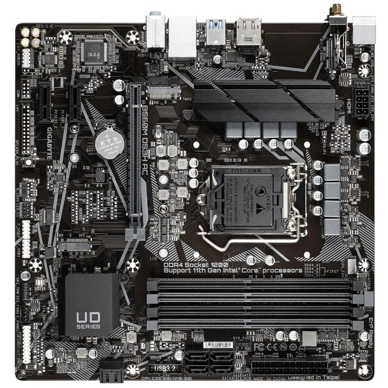Gigabyte Intel B560M DS3H AC Ultra Durable Motherboard