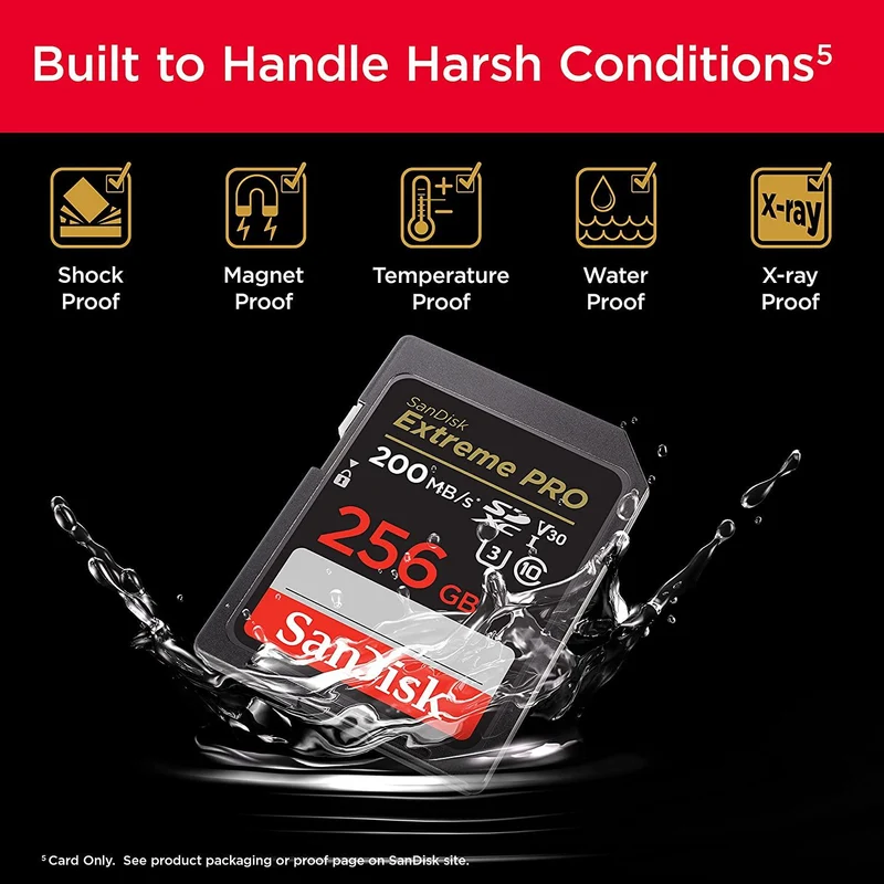 Sandisk Extreme Pro 256GB 200MB/S UHS-1 MICROSDXC Card (SDSDXXD-256G-GN4IN)