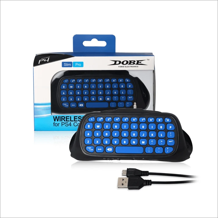 PS4 Wireless Keyboard for PS4 Controller (Dobe) (Blue/Black) TP4-022