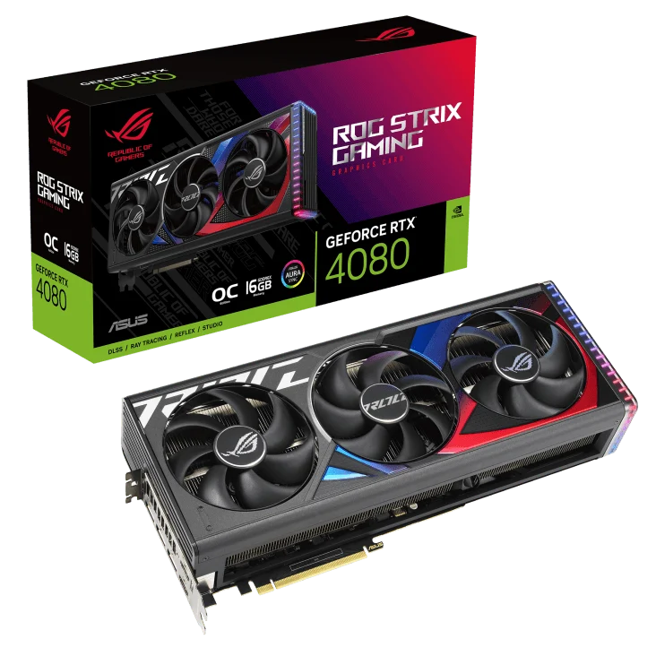 ASUS ROG Strix GeForce RTX 4080 O16G Gaming Graphics Card