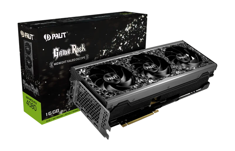 PALIT Geforce RTX 4080 Gamerock 16GB GDDR6X Graphics Card (Midnight Kaleidoscope)