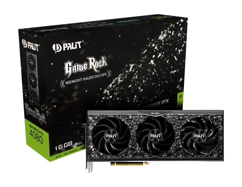 PALIT Geforce RTX 4080 Gamerock 16GB GDDR6X Graphics Card (Midnight Kaleidoscope)