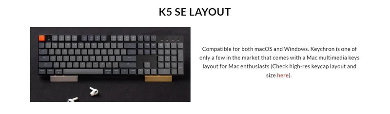 Keychron K5 SE Wireless Mechanical Hot-Swappable Optical White Backlight Keyboard (Red Switch) (K5SED1)