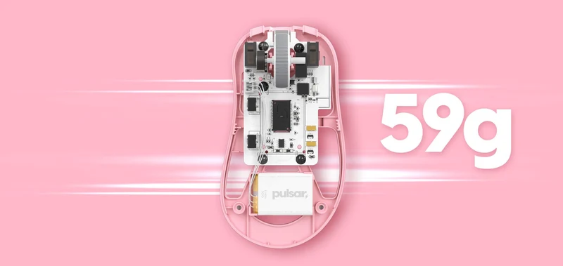 PULSAR XLITE V2 Medium Size 2 Wireless Gaming Mouse (Pink Edition) (PXW27)