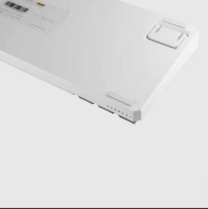 Tecware Phantom+ Elite 87-Keys RGB Wireless/Wired White Mechanical Keyboard (Pre-Lubed Wraith Orange Tactile Switches)