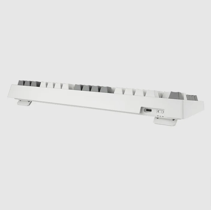 Tecware Phantom+ Elite 87-Keys RGB Wireless/Wired White Mechanical Keyboard (Pre-Lubed Wraith Red Linear Switches)