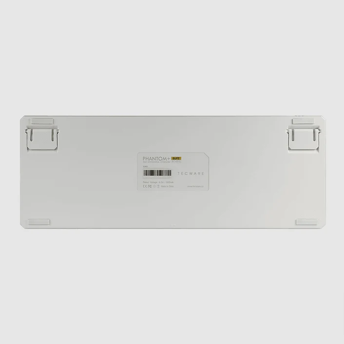 Tecware Phantom+ Elite 87-Keys RGB Wireless/Wired White Mechanical Keyboard (Pre-Lubed Wraith Red Linear Switches)