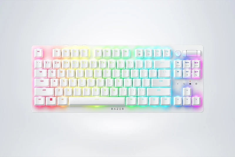 Razer Deathstalker V2 PRO Tenkeyless Wireless Low-Profile Optical Gaming Keyboard (White Edition) (Red Switches)