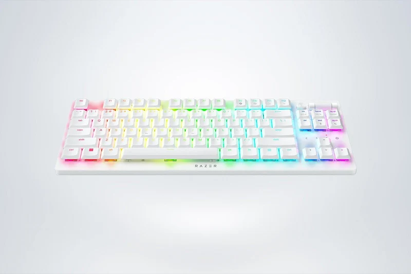 Razer Deathstalker V2 PRO Tenkeyless Wireless Low-Profile Optical Gaming Keyboard (White Edition) (Red Switches)
