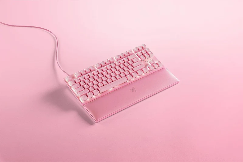 Razer Huntsman V2 Tenkeyless Optical Gaming Keyboard (Quartz Edition) (Red Switches)