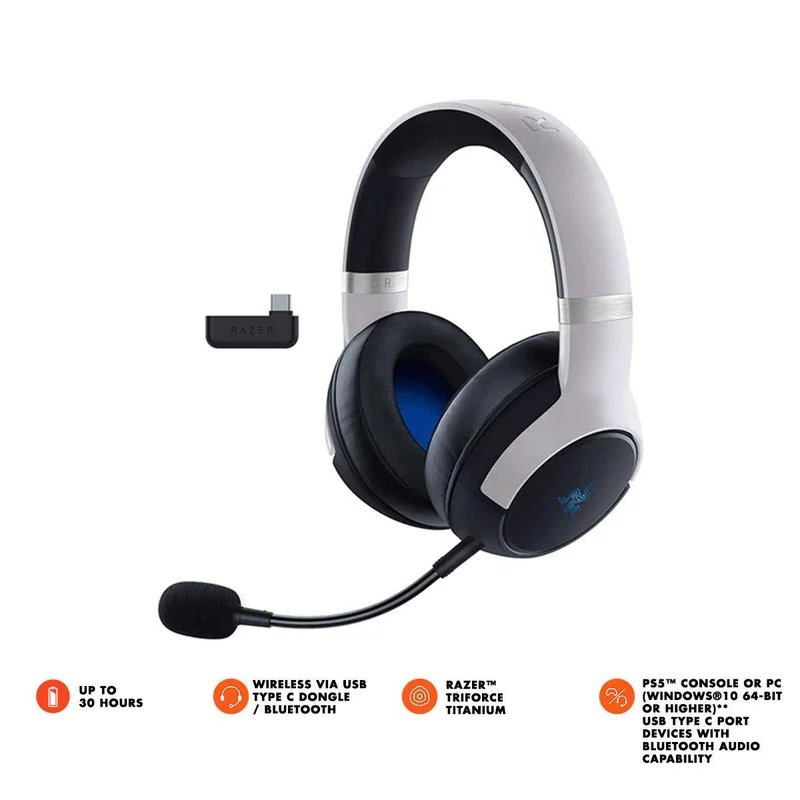 Razer Kaira Pro Hyperspeed Wireless Multi-Platform Gaming Headset With Haptics For PS5