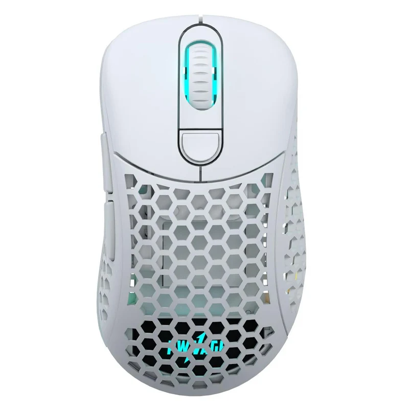 PWNAGE Ultra Custom Ergo Gen 2 Wireless RGB Gaming Mouse Honeycomb Sides (White) (UC-MC2W)