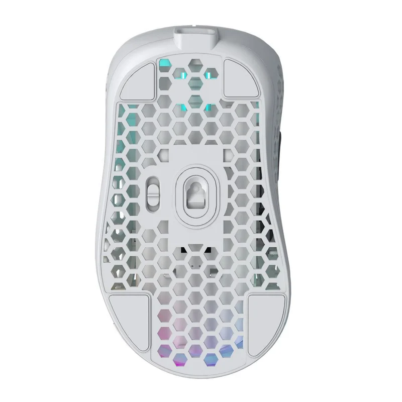 PWNAGE Ultra Custom Ergo Gen 2 Wireless RGB Gaming Mouse Honeycomb Sides (White) (UC-MC2W)