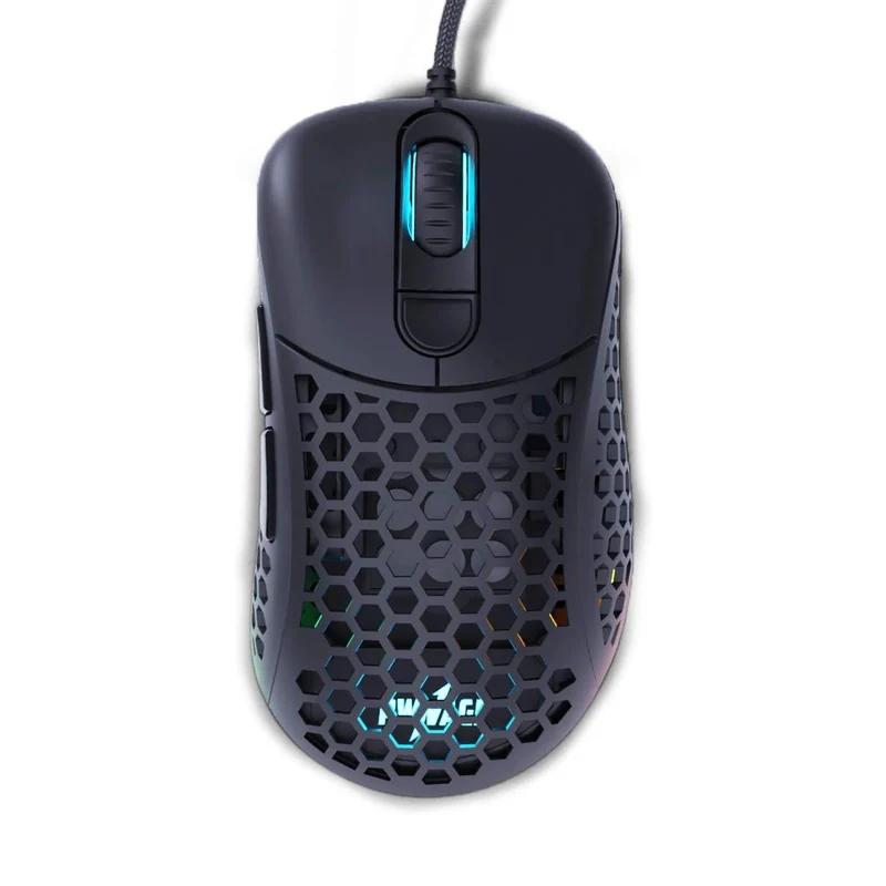 PWNAGE Ultra Custom Ergo Wired RGB Gaming Mouse Honeycomb Sides (Black) (WH-UC-MC2)