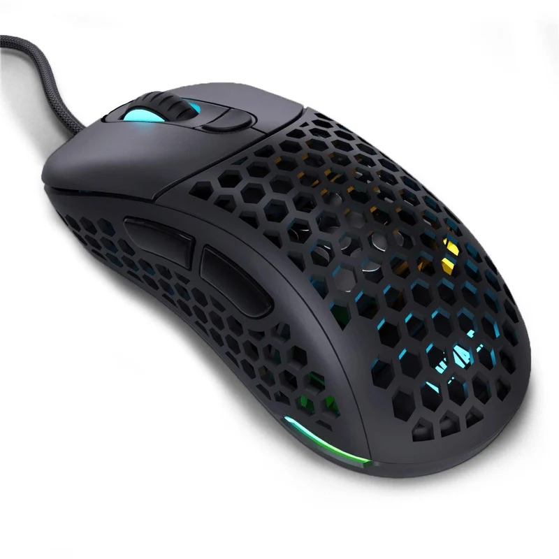 PWNAGE Ultra Custom Ergo Wired RGB Gaming Mouse Honeycomb Sides (Black) (WH-UC-MC2)