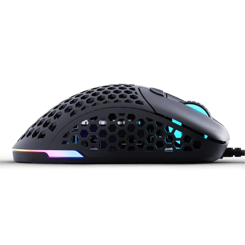 PWNAGE Ultra Custom Ergo Wired RGB Gaming Mouse Honeycomb Sides (Black) (WH-UC-MC2)