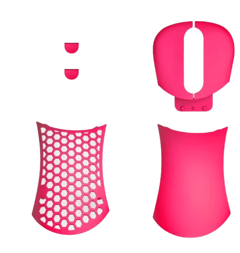 PWNAGE Ultra Custom Extra Cover Set Ergonomic (Neon Pink) (ECS-E-NP)