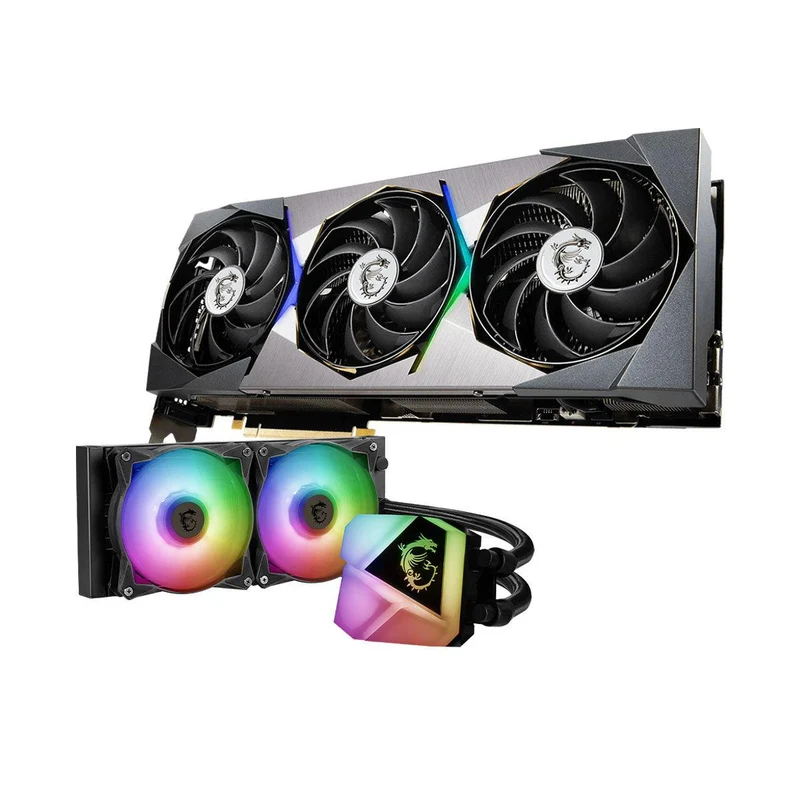 MSI GeForce RTX 3080 Suprim X 10G LHR Graphics Card + MSI MAG Coreliquid C240 RGB Liquid CPU Cooler