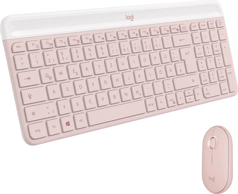 Logitech Slim Combo Mk470 Wireless Keyboard And Mouse (Rose)