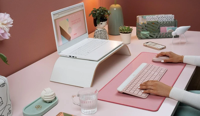Logitech Slim Combo Mk470 Wireless Keyboard And Mouse (Rose)