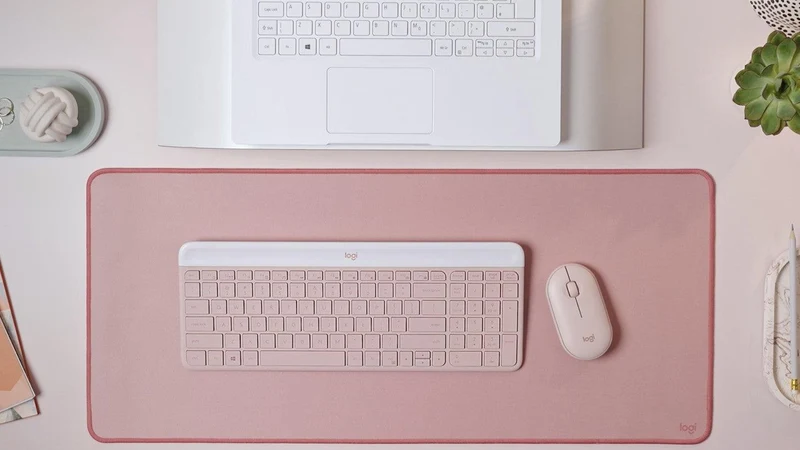 Logitech Slim Combo Mk470 Wireless Keyboard And Mouse (Rose)