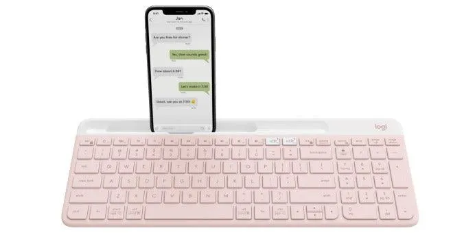 Logitech K580 Slim Multi-Device Wireless Keyboard (Rose)